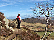 A hiker in the Dales